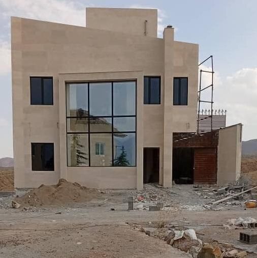 Stone cladding in progress